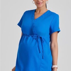 Grey's Anatomy Royal Blue Maternity Scrub Top